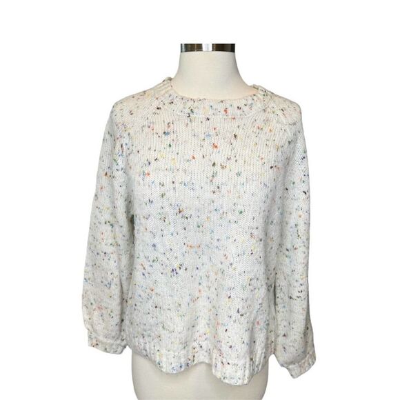 Sadie & Sage Sweater Stretch Confetti Colorful Bell Sleeves Women Small - Picture 1 of 4
